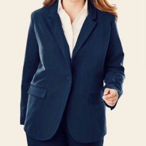 Roaman’s Navy Blue Blazer Jacket 12W
